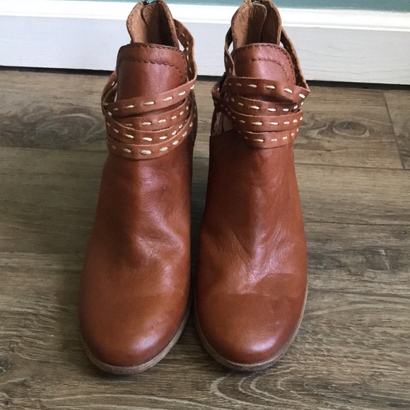 Frye Naomi Pickstitch Shooties Boots Whiskey  7.5M  ankle,boho, western, rustic - Picture 2 of 10